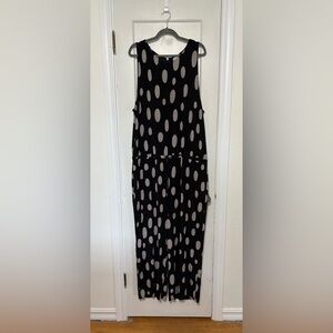 Chico's Black and Tan Polka Dot Jumpsuit